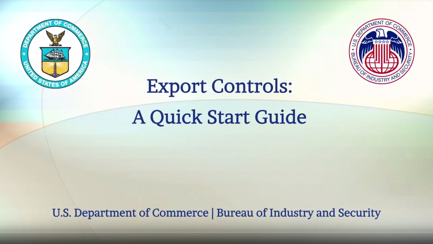 A Quick Start Guide: Export Controls